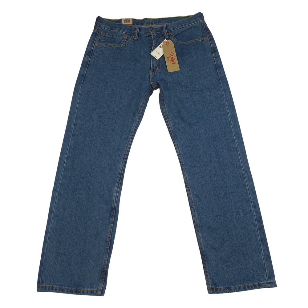 Levis 505 Regular Fit Straight Leg Jeans Mens 34x30 Medium Wash Blue 005054891